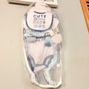 NEW Unisex Koala Kids 7-Piece Layette Set in White and Blue- size 3-6 mo